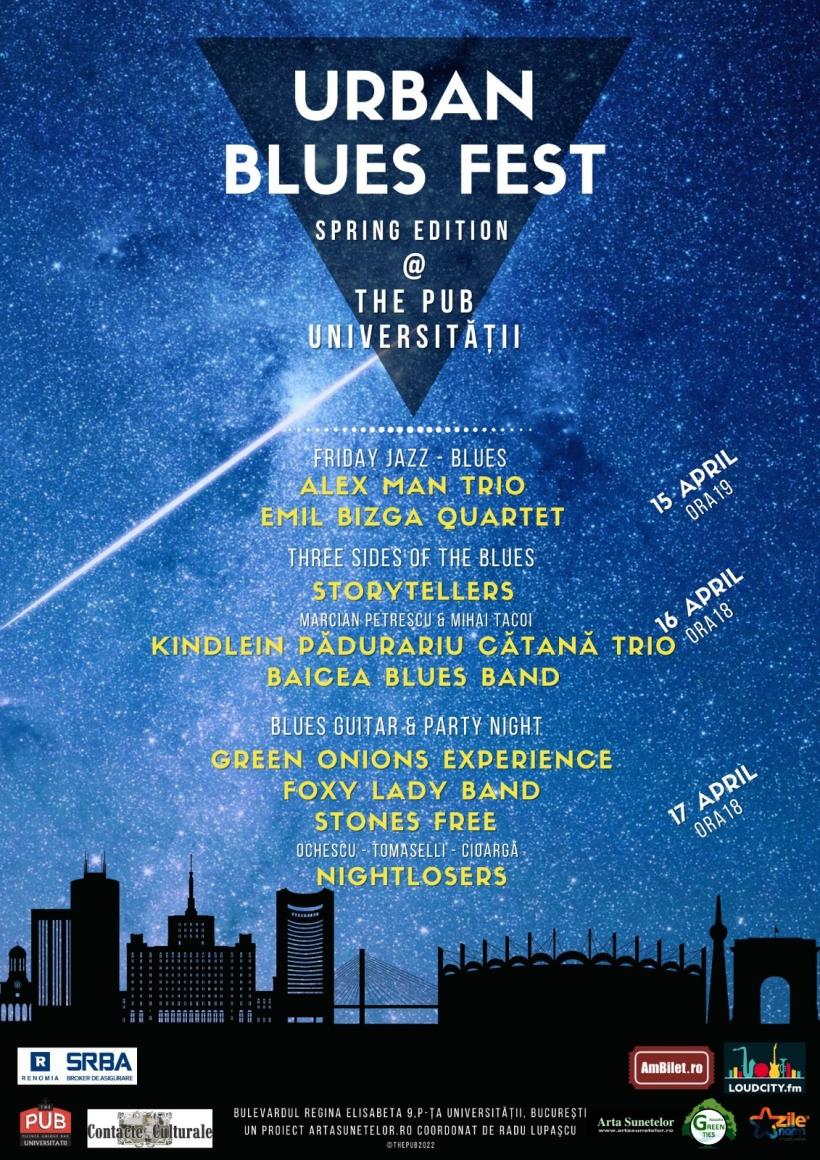 Urban Blues Fest vine la The Pub Universităţii, în weekendul 15-17 aprilie 2022