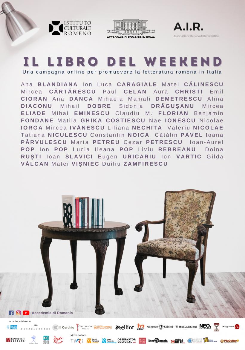 „CARTEA DIN WEEK-END”  O CAMPANIE ONLINE DE PROMOVARE A LITERATURII ROMÂNE ÎN ITALIA