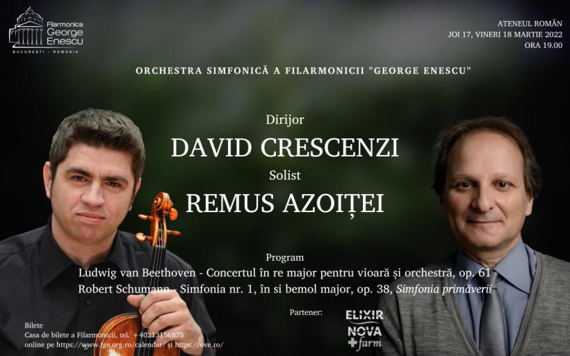 Remus Azoiței interpretează Concertul pentru vioară de Beethoven, „piatra supremă de încercare pentru orice violonist”, pe scena Ateneului Român