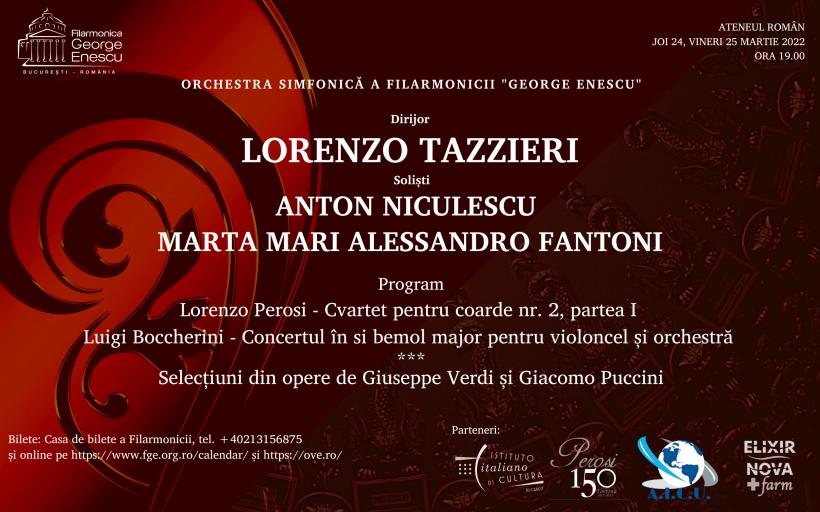 Muzică și invitați italieni, la Filarmonica „George Enescu”
