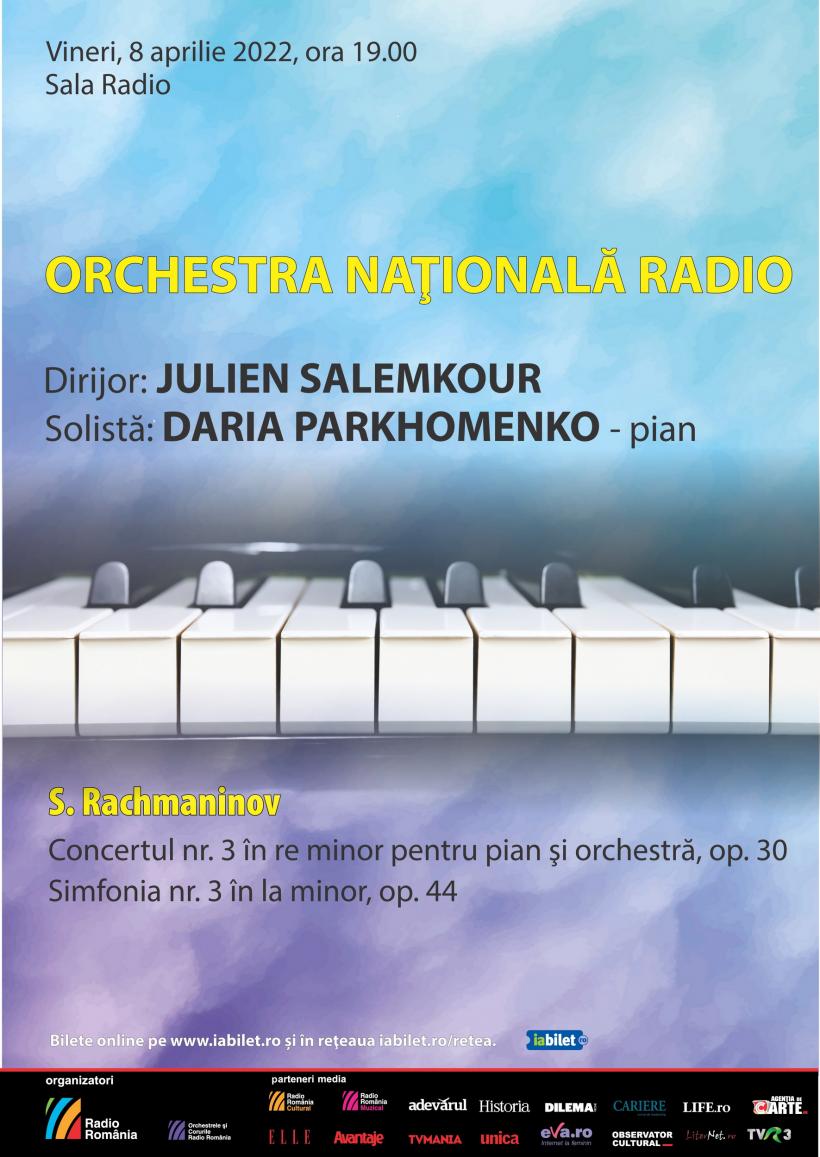 Câștigătoare a Concursului Internațional „George Enescu”,  pianista DARIA PARKHOMENKO va cânta la Sala Radio