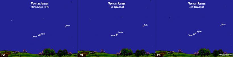 Eveniment spectaculos pe cer. Conjuncția dintre planetele Venus și Jupiter