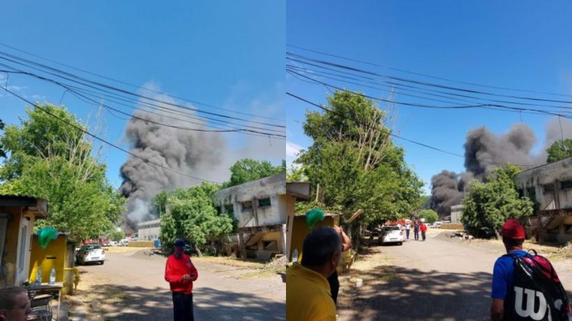 Incendiu de proporții în Timișoara. Flăcările s-au extins o suprafață de aproximativ 400 metri pătrați 18787761