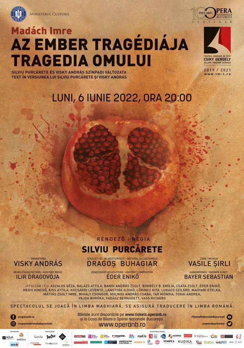 Spectacolul de teatru „Tragedia omului” în regia lui Silviu Purcărete, pe scena Operei Naționale București
