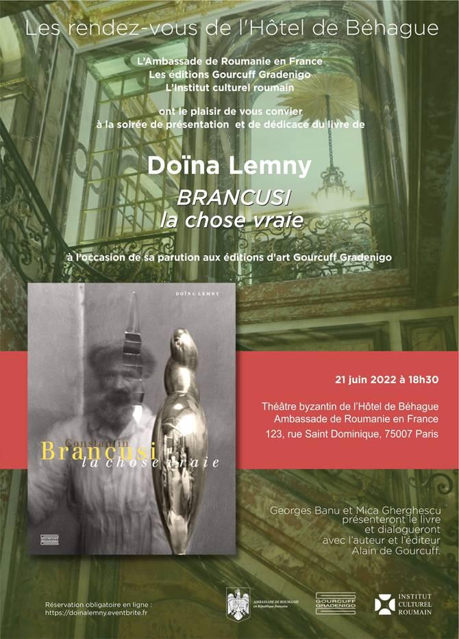 Doina Lemny publică un album inedit despre Brâncuși. Brancusi, la chose vraie se lansează la ICR Paris