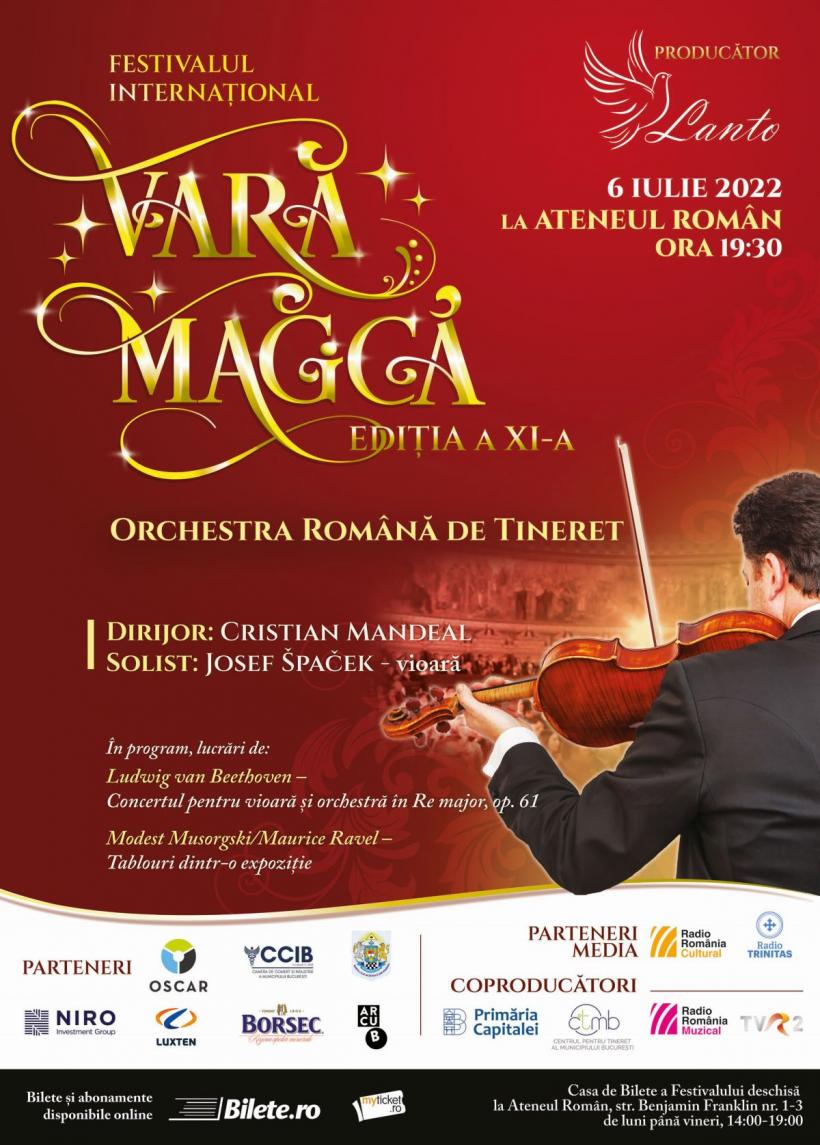 Orchestra Română de Tineret deschide Vara Magică la Ateneul Român, pe 6 iulie