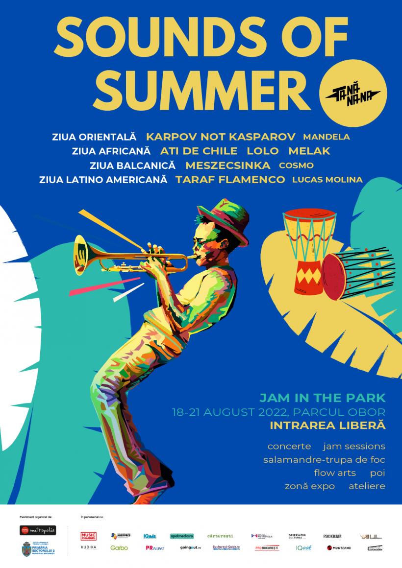 Concerte, jam sessions si ateliere la Sounds of Summer – Jam in the Park, intre 18 – 21 august, in Parcul Obor