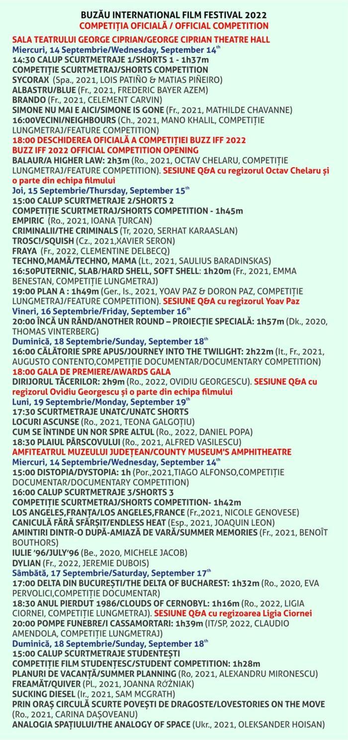 Competiția BUZZ IFF din cadrul Buzău International Arts Festival, între 14 – 19 septembrie   - scurtmetraje, lungmetraje și documentare în secțiunea competițională - 18799405
