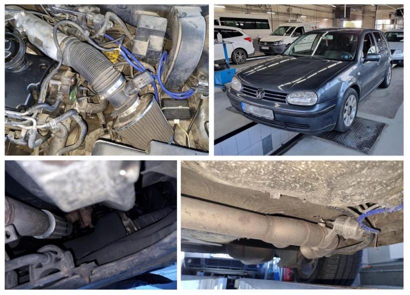 Cum a rămas un șofer fără mașină. Sistem ilegal SCUMP găsit sub capota unui autoturism vechi 18800092