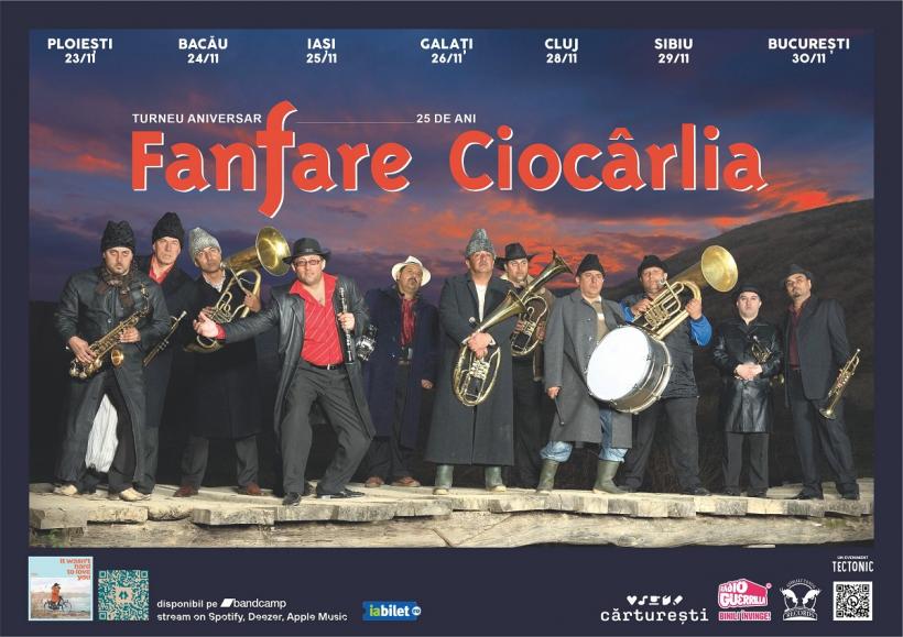 Fanfare Ciocârlia sărbătorește 25 de ani cu un turneu național de lansare a noului album. „It wasn’t hard to love you” se vede și se aude între 23 și 30 noiembrie în 7 orașe
