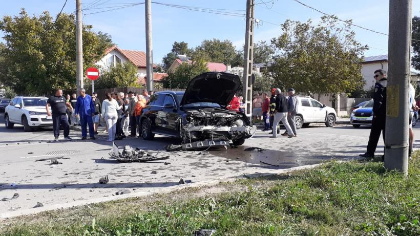 Accident rutier în localitatea Techirghiol. O pesoană a fost rănită
