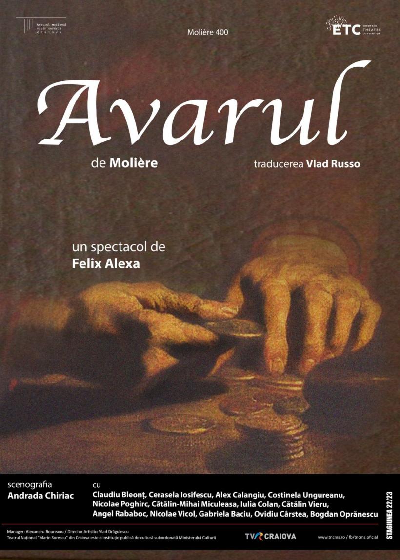 AVARUL de Molière - o premieră inedită a stagiunii la Teatrul Național „Marin Sorescu” din Craiova 18803304