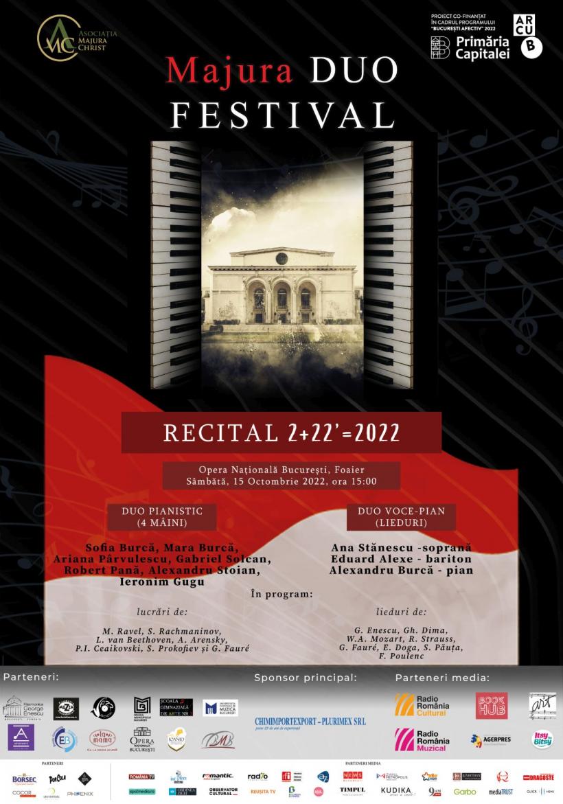 „Caruselul Prieteniei” și „Majura Duo Festival”, în această săptămână în foaierul Operei Naționale București