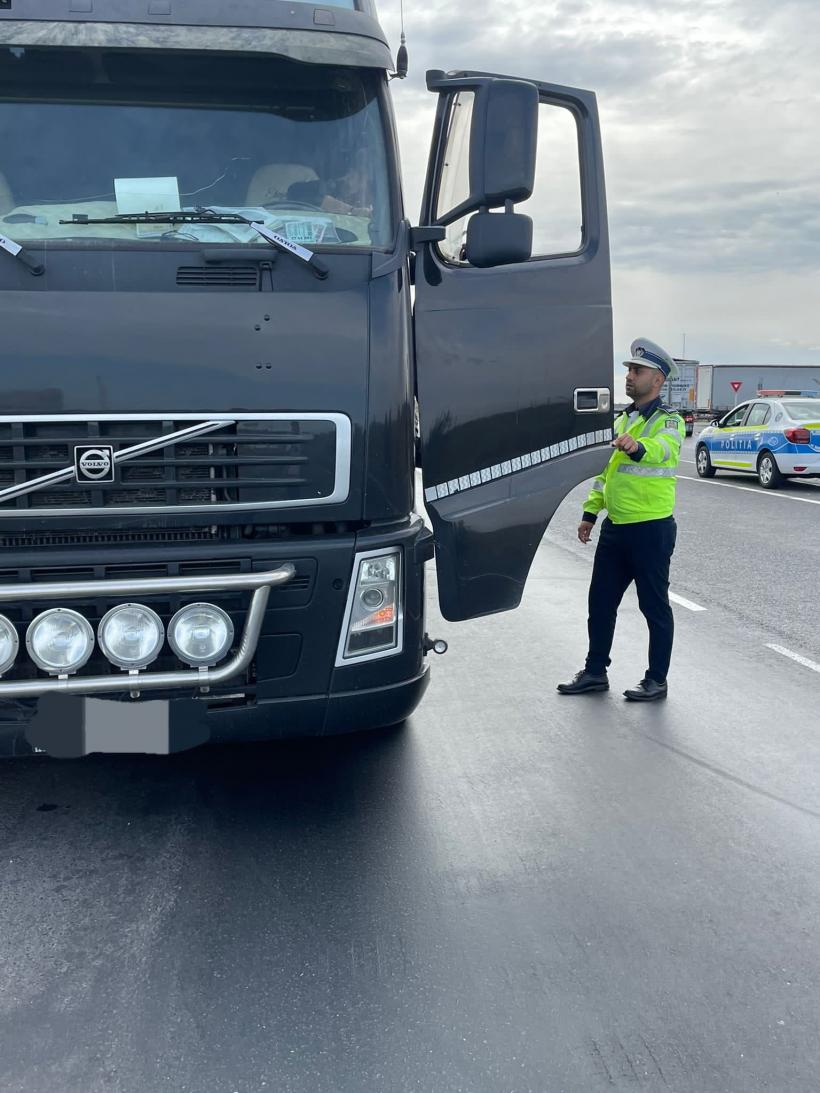 Șofer beat depistat în trafic de polițiști pe Autostrada A4. S-a ales cu dosar penal