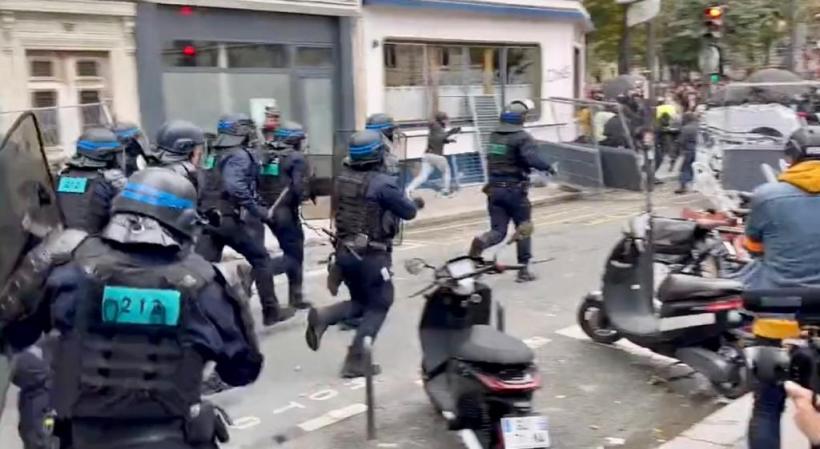 Ciocniri violente la protestele din Franța!