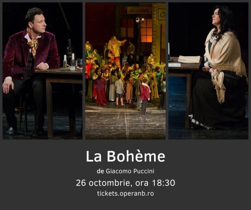 „La Bohème”, „Povestirile lui Hoffmann”, Seară de Operă româno-bulgară, „Peer Gynt &amp; Carmina Burana” și „La Traviata”, la final de octombrie pe scena Operei Naționale București