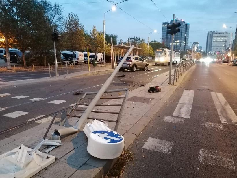 Accident pe strada Berzei din București. Traficul este îngreunat