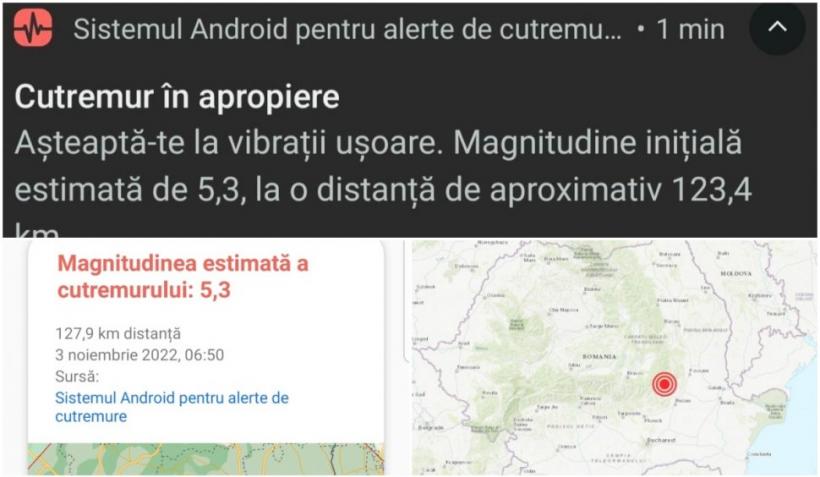 PREMIERĂ în România! Alertă trimisă pe telefon înainte de cutremur