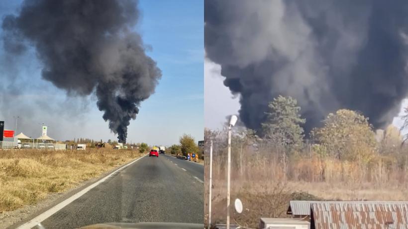 UPDATE Incendiu puternic în București! Locuitorii din zonă au primit mesaj Ro-Alert. Ard 40 de tone de deșeuri  18807238
