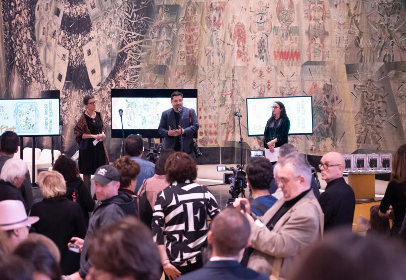 Fotografii inedite cu Ion Caramitru, prezentate în premieră absolută cu prilejul deschiderii FNT 2022. Familia actorului a fost prezentă 18807598