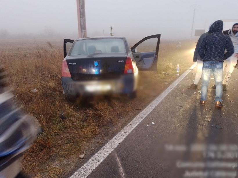 Accident în Călărași, pe o ceață densă. Două persoane au fost rănite 18809157