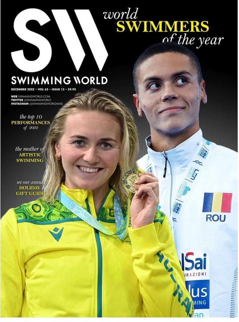 David Popovici, desemnat de Swimming World Magazine înotătorul anului în lume