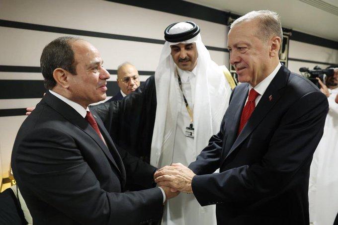 Președintele Turciei a dat mâna cu omologul egiptean, la Campionatul Mondial din Qatar