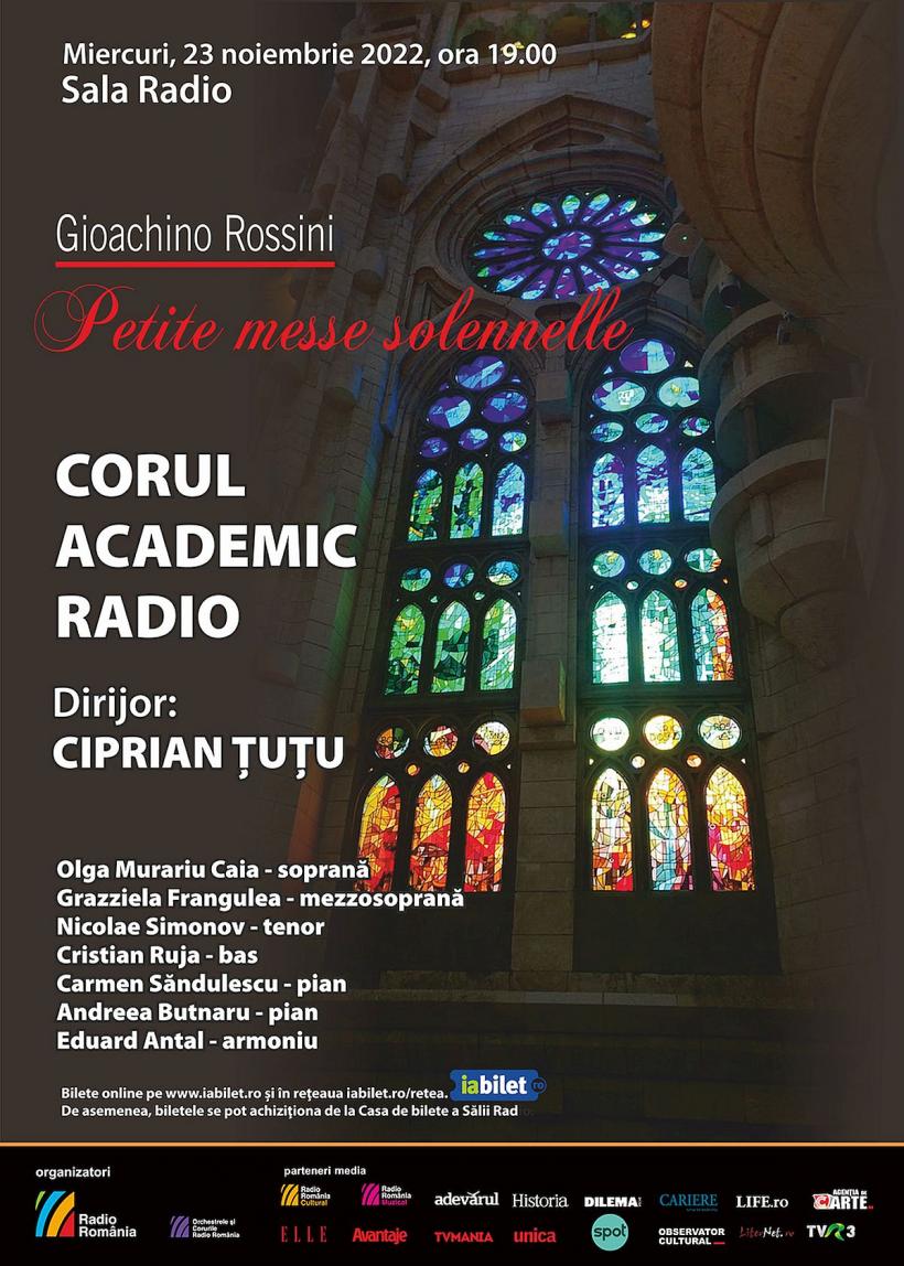 O lucrare rar cântată în România:  Petite messe solennelle de ROSSINI, la Sala Radio