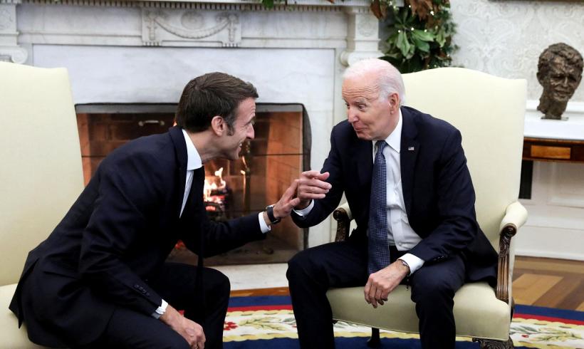 Biden şi Macron fac front comun contra Rusiei. &quot;Vrem să reuşim împreună, nu unul împotriva celuilalt!''