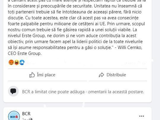 Rușine! Băncile austriece dau comunicate dar restricționează comentariile românilor!