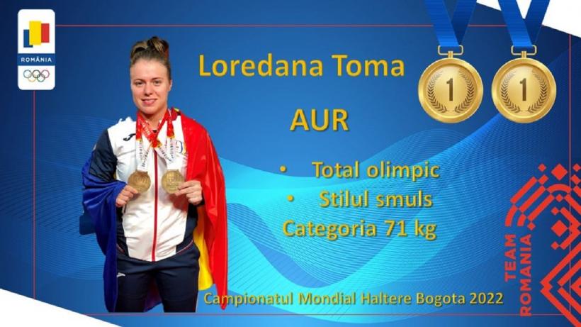 Loredana Toma, dublă campioană mondială la haltere!
