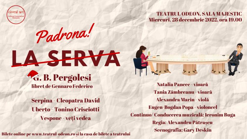 La Serva Padrona, spectacolul independent de operă al anului, la Teatrul Odeon