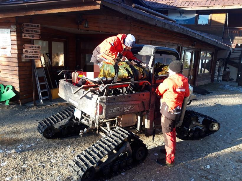Accident în Munții Postăvaru. O turistă s-a lovit grav în timp ce cobora pe pârtia Lupului 18816412