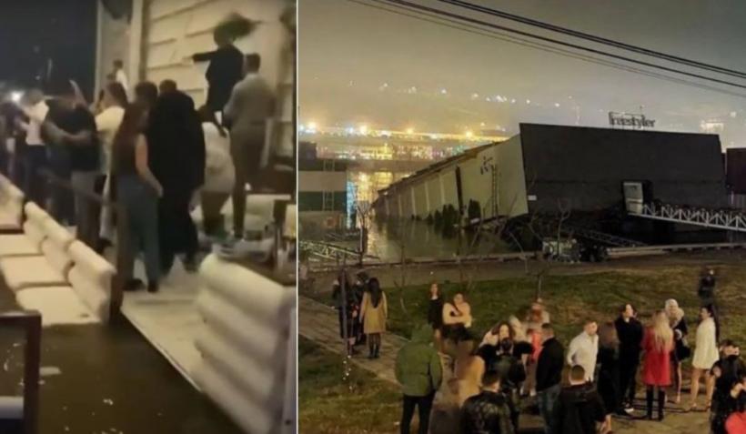 Incident PERICULOS în noaptea de Revelion. Un club din Belgrad s-a scufundat