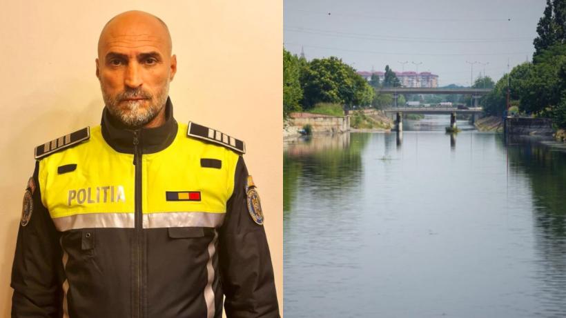 Un polițist a salvat de la înec o femeie ce s-a aruncat în râul Dâmbovița. „A început să înoate către mal, apa rece nu o mai simțea. Singurul lucru la care se gândea era să salveze femeia”
