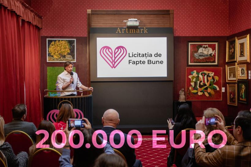 Licitația de Fapte Bune a îndeplinit obiectivul a 10 Fundații și Asociații Caritabile și a adunat 200.000 de euro