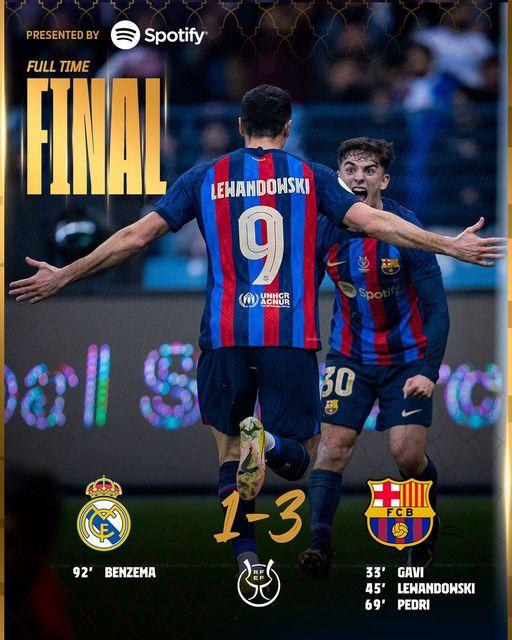 Barcelona a câștigat finala Supercupei Spaniei jucată la Riyadh. Xavi, la primul trofeu cu Barca 18820546