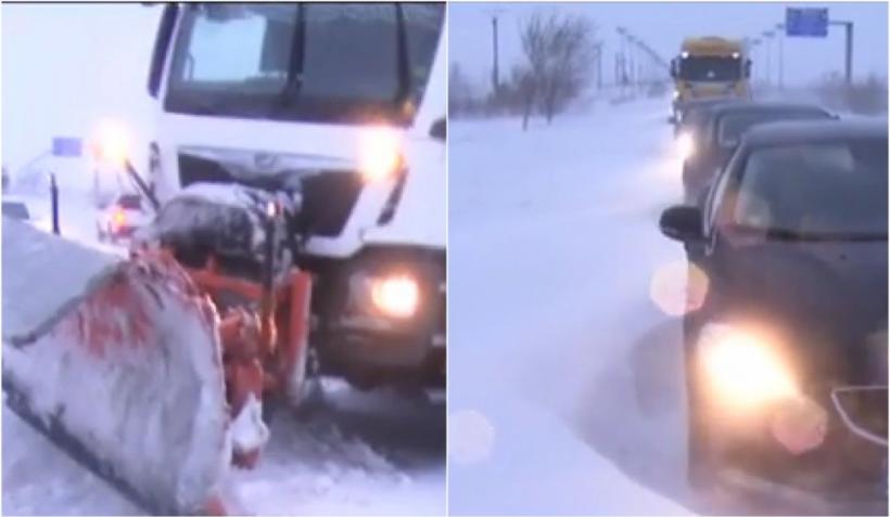 Drumuri naționale din Vrancea și Buzău, închise din cauza ninsorii viscolite