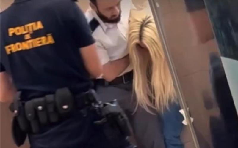 Bia Khalifa, iubita lui Fulgy din Clejani, amendată și încătușată pe aeroport după ce a înjurat un polițist de frontieră