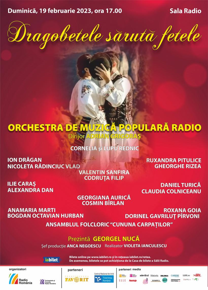 „DRAGOBETELE SĂRUTĂ FETELE”:  Concert folcloric de ziua îndrăgostiților