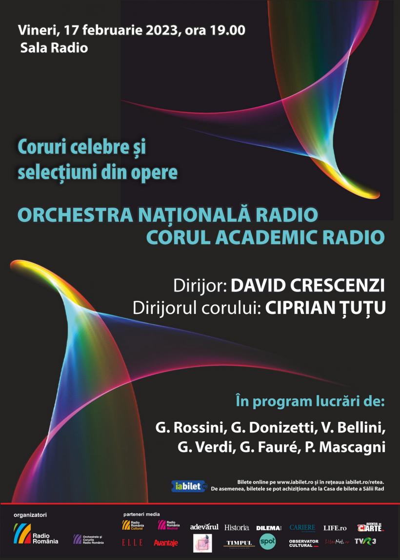 VERDI, ROSSINI, DONIZETTI, BELLINI, MASCAGNI:  selecțiuni și coruri celebre din opere, la Sala Radio 18825511