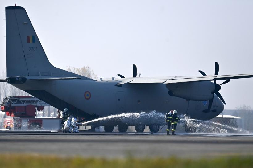 O aeronavă C-Hercule a Forțelor Aeriene Române a dus în Siria medicamente și produse medicale