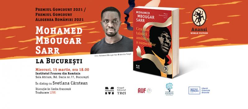 Mohamed Mbougar Sarr, câștigătorul premiului Goncourt 2021, vine la București