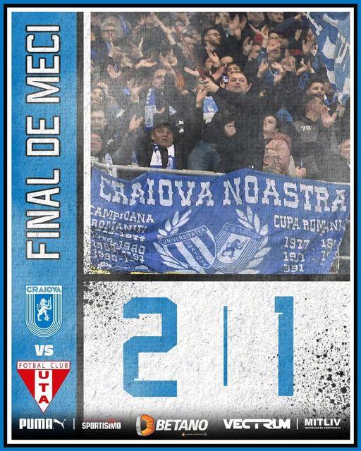 Superliga: Victorie pentru Universitatea Craiova 
