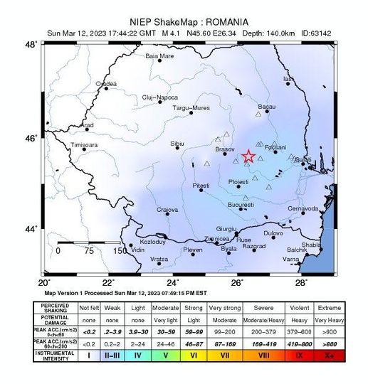 Cutremur de 4.1 în Vrancea