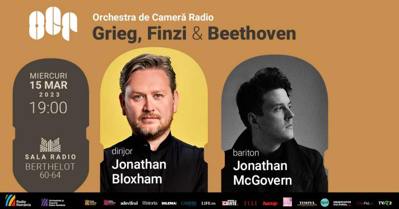ARTIȘTII BRITANICI JONATHAN BLOXHAM (dirijor) și JONATHAN MCGOVERN (bariton)  INVITAȚI SPECIALI LA SALA RADIO