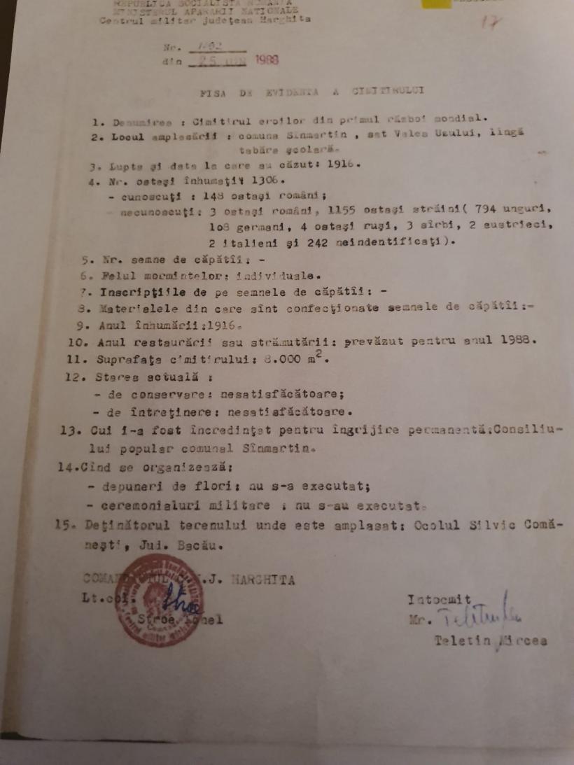 Valea Uzului: Eroii lui „Pe-aici nu se trece”, desființați de un primar UDMR. „Aici nu au fost români'' 18829536