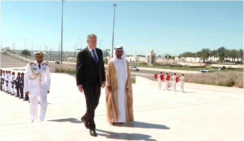 Iohannis, în vizita la Monumentul Martirilor și Marea Moschee din Abu Dhabi