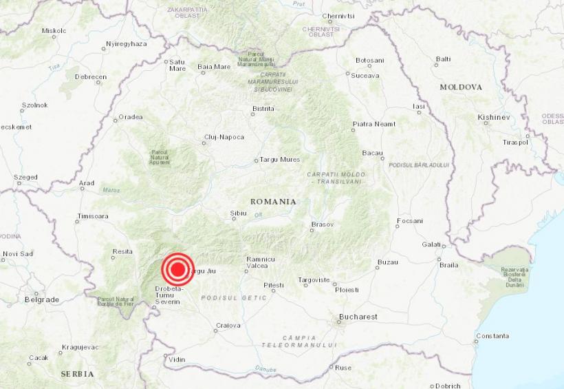 Cutremur cu magnitudinea 4,9 produs luni după-amiază în județul Gorj
