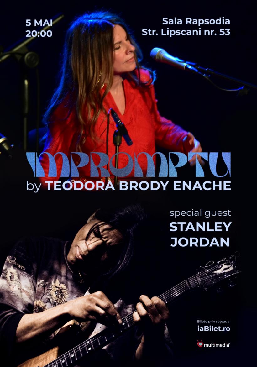 Concert unic: Teodora Brody Enache și faimosul chitarist american Stanley Jordan compun și improvizează live, în premieră la București